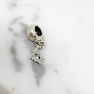 sterling silver “L” charm for Pandora bracelet